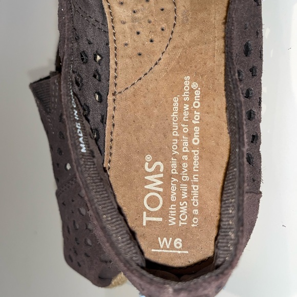 TOMS Moroccan suede Espadrilles Women’s sz 6 NWOT - Picture 5 of 5